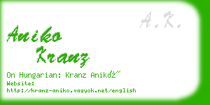 aniko kranz business card